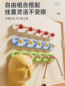 Strong Load Bearing Door Back Hook No Punching Needed One Row Clothes Hanging Hook for Dormitory Entrance Bedroom Kitchen Adhesive Suction Cup Hook