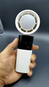 Goojodoq 4000mAh High-speed kipas Mini Portable kipas angin 100 Gear Wind dapat dilipat Digital Display Adjustable Turbo kipas tangan