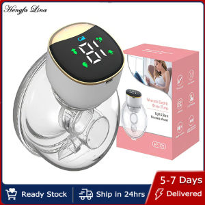 Hengfa Lina New 1pcs Wearable Breast Pump One-piece Fit and Quiet Design Electric Breast Pump Wireless Portable Compact and Lightweight