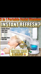 [SG Stock] 2-in-1 Nano Ionic Facial & Hair Steamer | Ozone O3 Salon Grade Mist Maker | Deep Pore Cleansing & Hair Treatment | Portable Home Spa Humidifier & Nebulizer