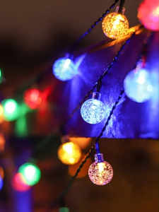 EEKOO 5M Buy 1 Take 1 LED Solar Crystal Ball Christmas String Lights For Decoration Solar Fairy Lights Outdoor Waterproof For Camping Porch Wedding Party