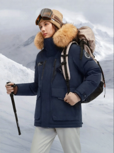 BOSIDENG | Thermal Winter Work Jacket with Big Fur Collar