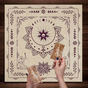 VIKEMA Night Divination Waterproof Tablecloth Golden Moon Star Awning Foliage Tablecloth Terrace Tablecloth Home Decoration