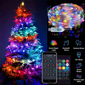 Smart LED Fairy Lights RGB Wire String Lights App Remote Control USB Powered Music Sync for Weddings Outdoor Parties Home Decor