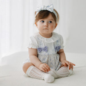 OAK FAMILY | Summer Newborn Short Sleeve Onesie Lightweight Ruffled Sleeves 0-3 Months Baby Girl Bodysuit