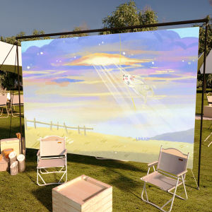 Outdoor Camping Atmosphere Hanging Cloth Villa Wilderness Decoration Background Mixed Fiber Long Rectangle Printed Wall Tapestry