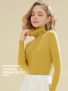 Miiow | Warmth Clothes Womens Long Sleeve Neck Puffing Inner Wear Slimming Heat Retention Top Sweet Style MiiOW Cat Person Brand