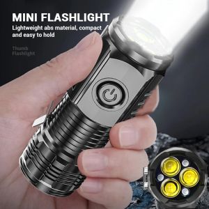 🔥Hot Three-Eyed Monster Bright Flashlight Super Bright USB Rechargeable Super Bright Waterproof Portable Multi-function Magnet Flashlight Home Outdoor Emergency Work Light