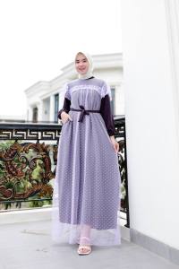 NEW DOTY MAXI DRESS TILE DOTY