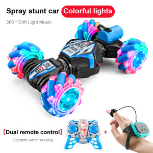 Top RC Stunt Car 2.4G Remote Control Cars RC Watch Gesture Sensor LED Rotation Gift Electronic Toy for Kids Boys