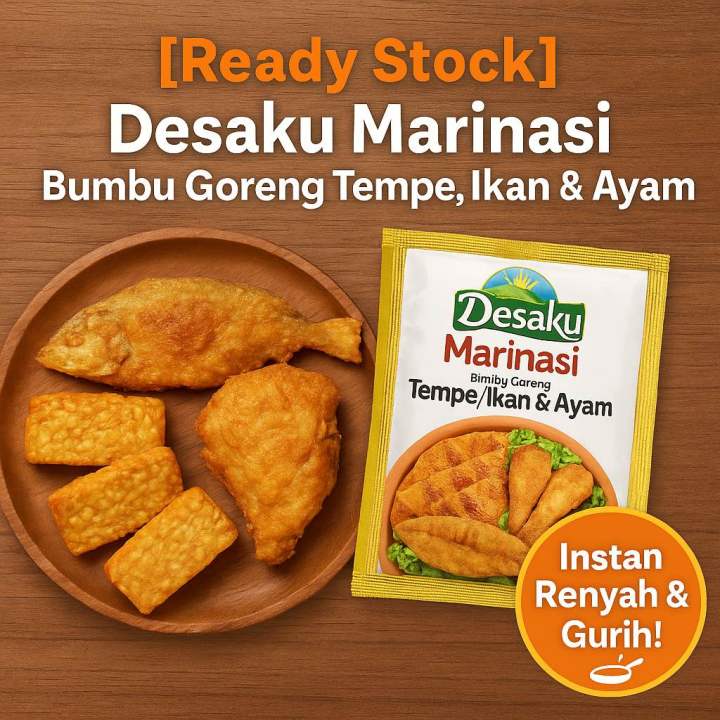 Ready Stock] Desaku Marinasi Bumbu Goreng Tempe, Ikan & Ayam 15 g