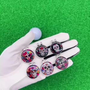 Skull Design Golf Ball Marker Funny Golf Ball Marker Hat Clip Funny Golf Accessories Magnetic Golf Ball Marker Ladies