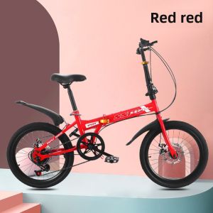20-Inch Foldable Variable Speed Disc Brake Installation-Free Adult Boys and Girls Primary and Secondary School Students Neutral Portable Bicycle