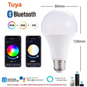 Tuya Wifi/Bluetooth RGB Bóng Đèn LED Thông Minh E27 Alexa Đèn Tương Thích 220V 110V Cho Google Trợ Lý Cuộc Sống Thông Minh