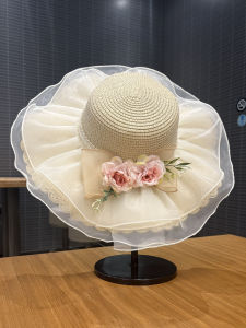 Travel Fashion Floral Woven Fisherman Hat Face Slimming Sun Protection Hat Summer Outdoor Straw Hat Stylish Trendy Cap