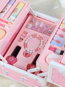 ชุดเครื่องสำอางเด็กปลอดสารพิษของแท้ของเล่นเด็กผู้หญิงเจ้าหญิงน้อยชุดเครื่องสำอางพิเศษครบชุดกล่องของขวัญของขวัญวันเกิด