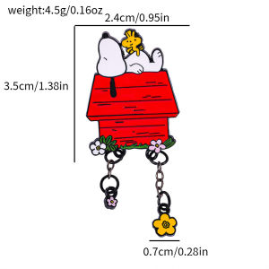 Bandai | 1pcs Cute Puppy Christmas Enamel Brooch White Puppy Animal Brooch Suit Lapel Pin Backpack Hat Accessory