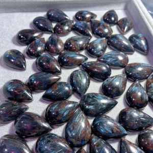 40mm Đá Tự Nhiên Xanh Đen Amphibole Thạch Anh Pha Lê Nước Hình Giọt Nước Luân Xa Chữa Bệnh Reiki Đá Quý Cho Trang Trí Nhà Và DIY