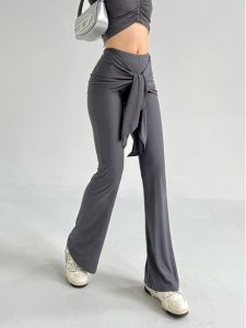 กางเกงโยคะทรงหลวมเอวยางยืด ทรงหลวม ทรงหลวม กางเกงขายาวลำลองสำหรับผู้หญิง ทรงหลวม ทรงหลวม ทรงหลวม