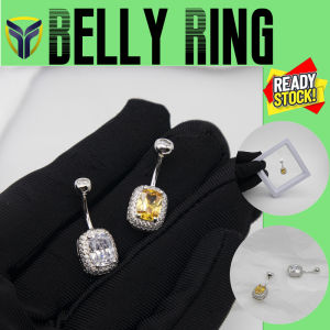 [Franco Fashion]ผู้ชายผู้หญิง White Topaz Zircon 925เงินสเตอร์ลิงสะดือเล็บ Allergy Proof 1.2ด้าย Fine เข็ม1.5ด้ายหนาเข็ม Rod ความยาว6810มม