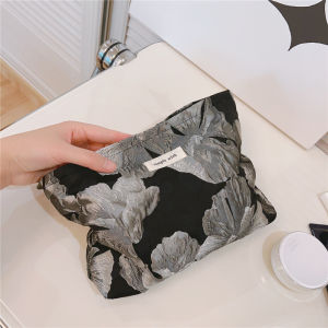 Túi Đựng Đồ Du Lịch Canvas Retro Artistic Grid Túi Đựng Mỹ Phẩm Túi Xách Cầm Tay Kiểu Anh Pháp Đa Năng Túi Đựng Đồ Dùng Cá Nhân