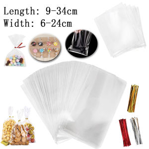 Transparents Plastic Bags Candy Lollipops Cookie Packaging Clear Opp Cellophane Bag Christmas Gift Wedding Birthday Party