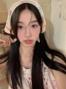 Kain Syal Aesthetik Korea Listy Ribbon Premium Syal Korea Estetik Premium Listy Ribbon Aksesoris Elegan