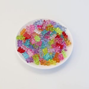 Bộ 50 Hạt Acrylic Hình Gấu Nhiều Màu Sắc Trong Suốt Dòng Gummy Bear Dành Cho Làm Đồ Trang Sức Tự Làm - Vòng Cổ Vòng Tay Bông Tai Quà Tặng