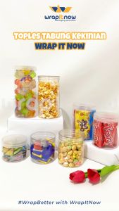 (Isi 10 Pcs) Toples Plastik Toples Murah Toples Tabung Toples Silinder Toples Lebaran Toples Makanan