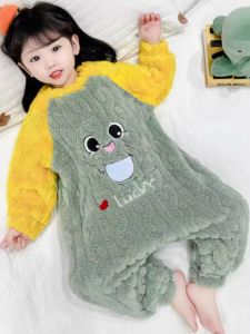 Thickened Flannel Baby Sleepwear Anti-Kick Blanket Childrens Clothing Infant Sleep Bag Autumn Winter Toddler Kids Pajamas