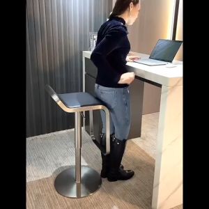 Bar Stool High Chair Set of 3 Counter Height Adjustable 360 Degree Swivel Seat Modern Bar Chair