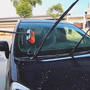 Heavy Duty Angled Broom with Metal Handle | Car Truck Bus Wet & Dry Floor Sweeper | Compact Cleaning Brush