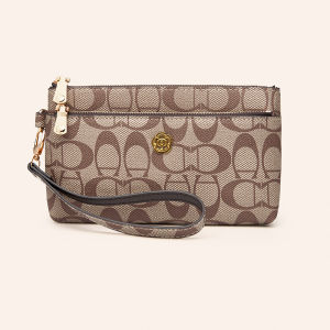 Long Wallet Womens Crossbody Phone Bag New 2025 Handheld Bag Small Bag Middle-Aged Mothers Bag Fashionable PVC Material