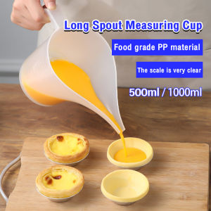 Jozoo Plastic Funnel Pitcher Long Spout Measuring Cup 500ml 1000ml
