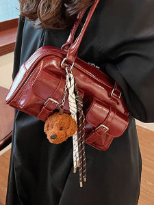 Retro Fashion Underarm Bag Womens 2025 Autumn New Trend Multi-pocket Single Shoulder Bag High-End Sensation Niche Design