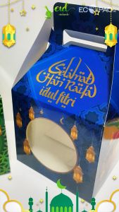 Dus Kotak Box Kue Kering Lebaran Idul Fitri - Isi 2 BL-1 (HIJAU)