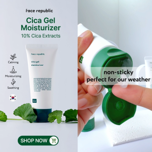 Face Republic Calming Essentials Duo Set [Oily Acne Skin Soothing CICA Toner Moisturizer KBeauty Korean Skincare]