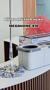 Bộ Lau Nhà Tách Nước Thông Minh Megahome X10 - Công Nghệ Tách Nước Sạch & Bẩn Tiên Tiến