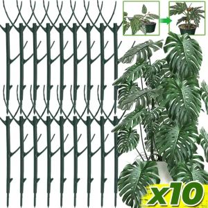 3/24PCS Twig Plant Support Bracket Tree Branch Plants Stakes Detachable Orchid Clip Trellis for Garden Potted Flower Moss Pole