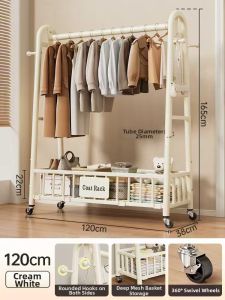 JIAJIESHI | Indoor Heavy Duty Movable Balcony Clothes Rack