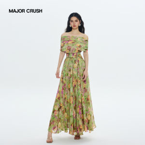 Off Shoulder Two-Way Wearing Floral Set Dress