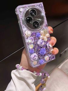 Luxury Rhinestone Full Cover Anti-Fall OPPO Find N3 Foldable Screen Womens Edition Collectible Edition Phone Case