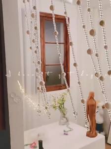 2025High-End Imitation Pearl Crystal Door Curtain Living Room Partition Decoration Bead Feng Shui Curtain New