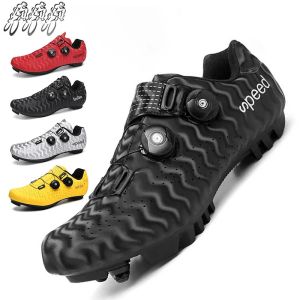 รองเท้าปั่นจักรยานเสือภูเขาแบบ SPD สำหรับทุกเพศ ระบายอากาศได้ดี กันลื่น ทนทานต่อการสึกหรอ อุปกรณ์ปั่นจักรยานสำหรับการแข่งขันกลางแจ้ง