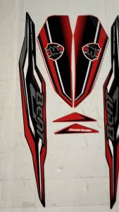 STICKER STRIPING MOTOR BEAT CBS ISS 2019 MERAH HITAM