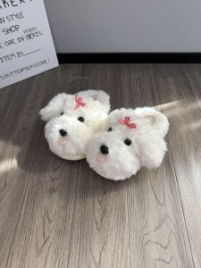 Dép Bông Dễ Thương 2025 Cho Nữ Mùa Đông Trong Nhà Chống Trượt Ấm Áp Giữ Nhiệt Đế Thấp Đế EVA Dép Bông Nhung Thoải Mái