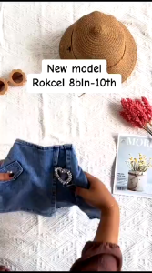 Rok celana anak perempuan usia 1-9tahun bawahan anak rok pendek 2in1 jeans denim