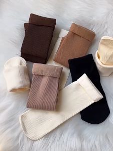 Tất Vớ Lót Lông Velvet Nam Nữ Dày Dặn Gân Tăm Dọc Kiểu Hàn RQN2611 - requane