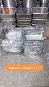 Hộp Inox Đa Năng Chống Rỉ 304 Kèm Nắp Nhựa - Bảo Quản Thực Phẩm Đa Năng Cho Tủ Lạnh Lò Vi Sóng Thingkids