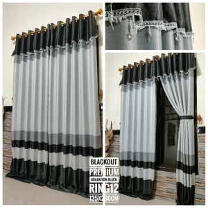 Gorden Blackout Motif Poni Korden Rumbai Rempel Hati
